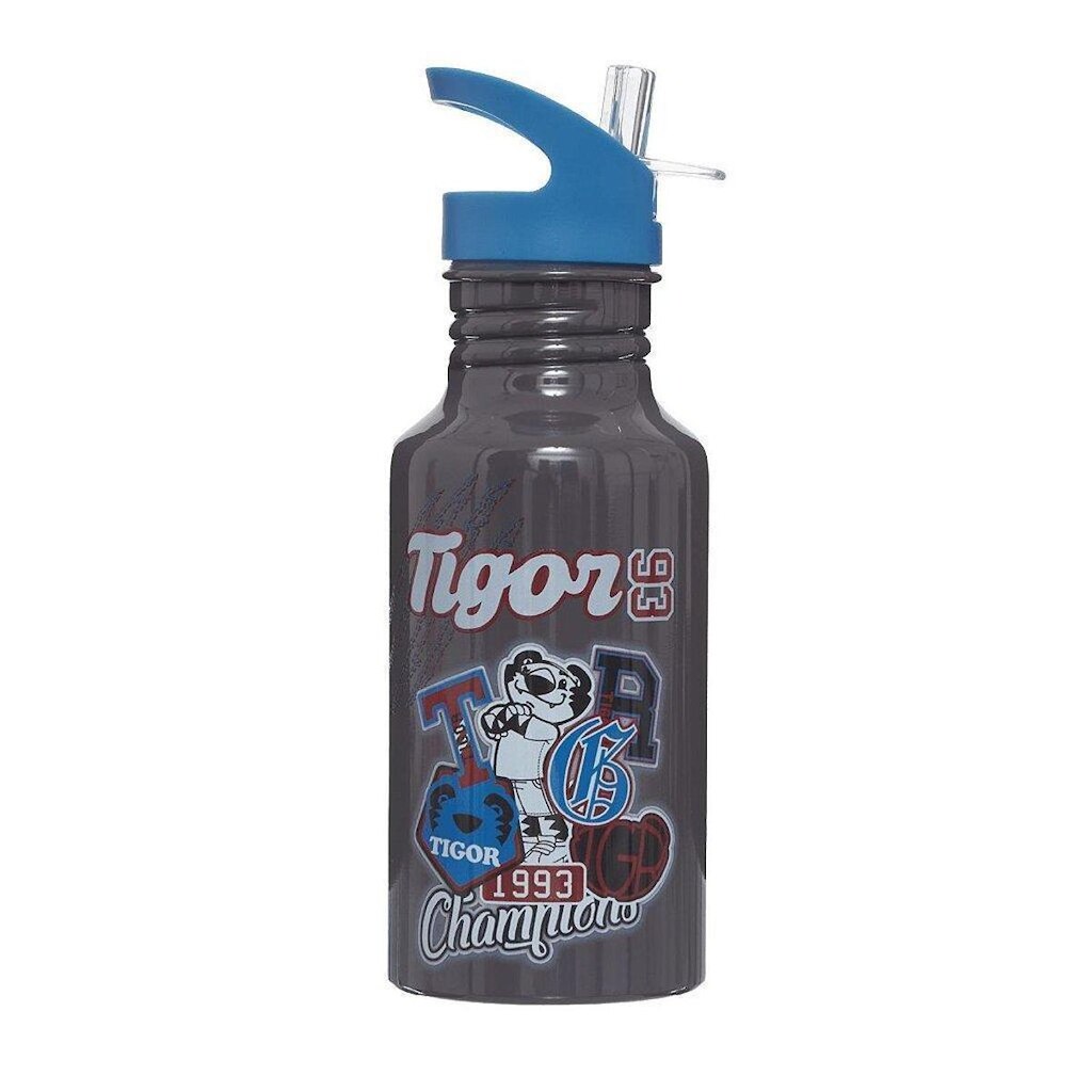 Garrafa de Alumínio Tigor T Tigre Champion Preto