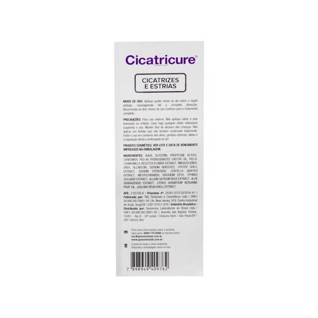 Gel Cicatrizante Cicatricure Para Cicatrizes 60g