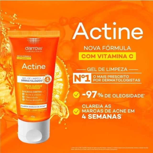 Gel de Limpeza Darrow Actine Vitamina C 140g