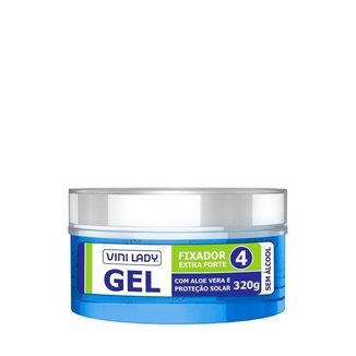 Gel para Cabelo Fixação Extra Forte Nº4 320g Vini Lady