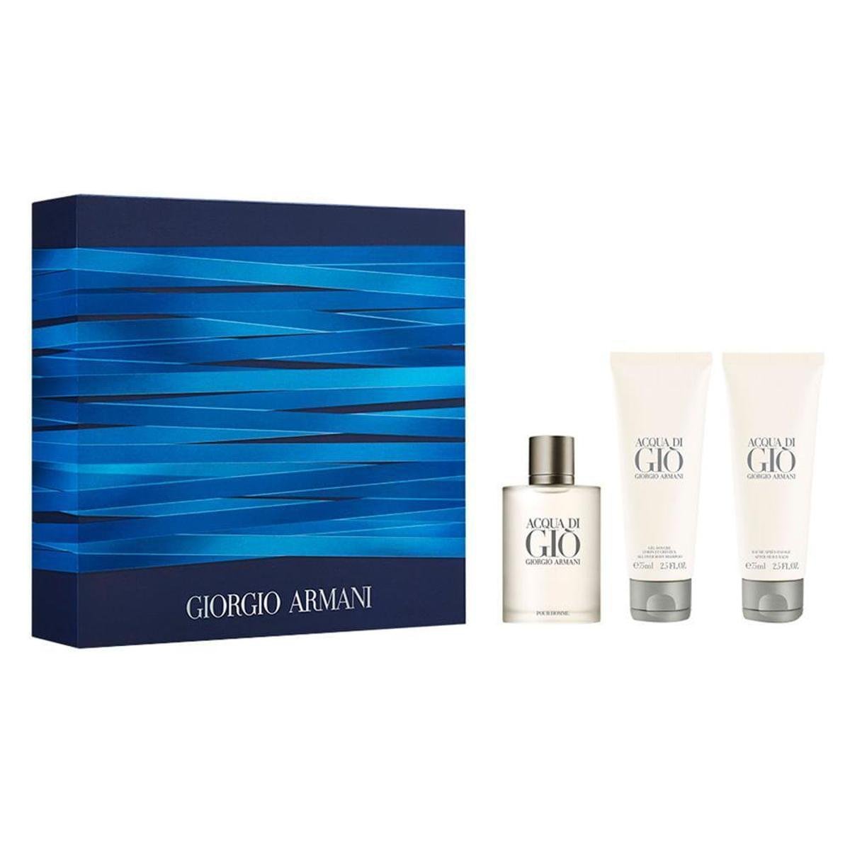 Giorgio Armani Acqua di Giò Kit - EDT 50ml + Gel de Banho 75ml + Pós Barba75 Ml Kit Masculino - Incolor Menor preço em Giorgio Armani Acqua di Giò Kit - EDT 50ml + Gel de Banho 75ml + Pós Barba75 Ml Kit Masculino - Incolor