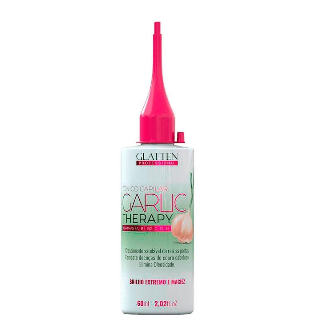 Glatten Professional Garlic Therapy - Tônico Capilar Fortalecimento e Brilho 60ml