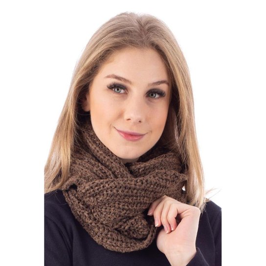 Gola feminina de malha ponto pérola Sumaré 31068 - Musgo