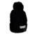 Gorro de Tricô Para Meninas Com Pompom Preto - Preto