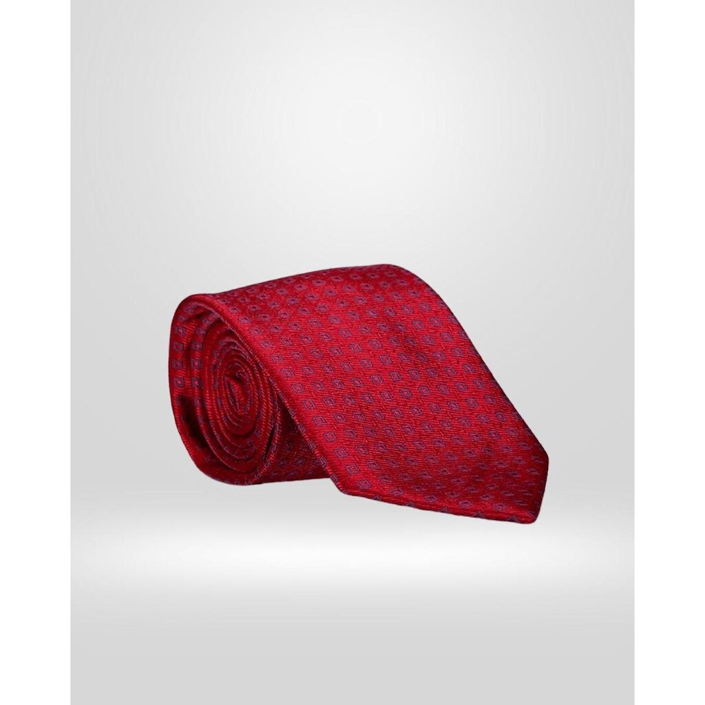 Gravata Slim Estampa Square Red And Blue