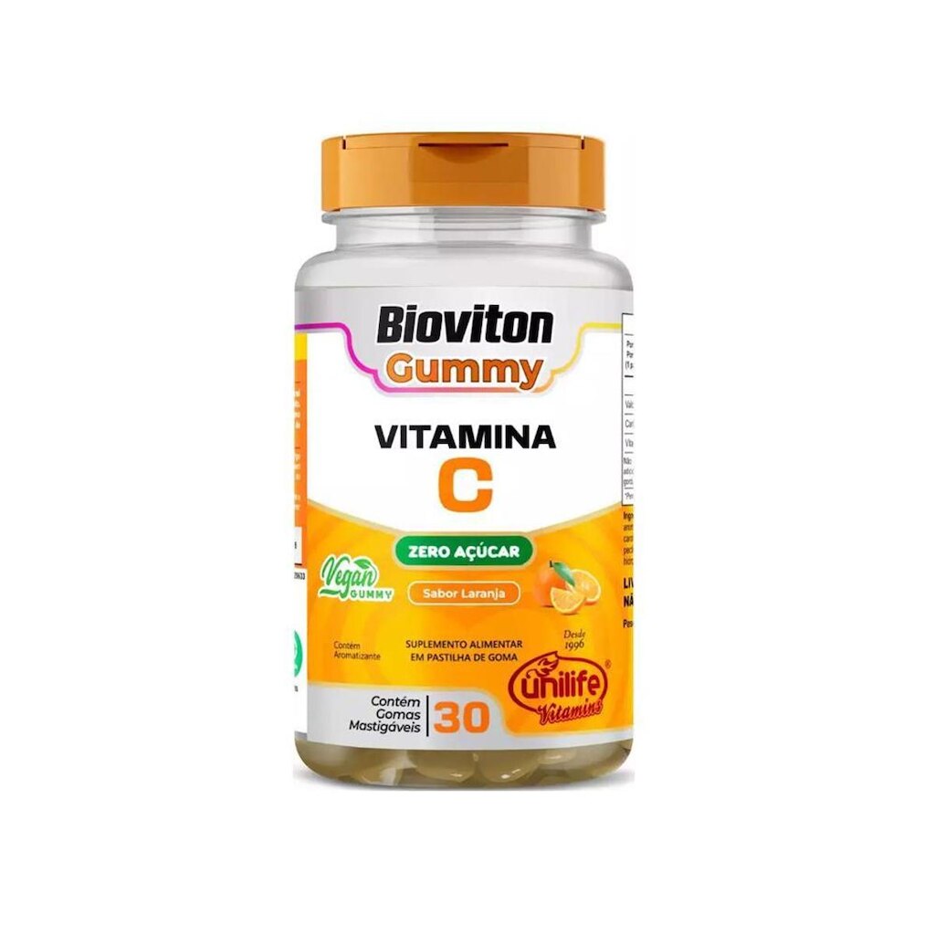 Gummy Bioviton Vitamina C Laranja 30 Gomas - Unilife