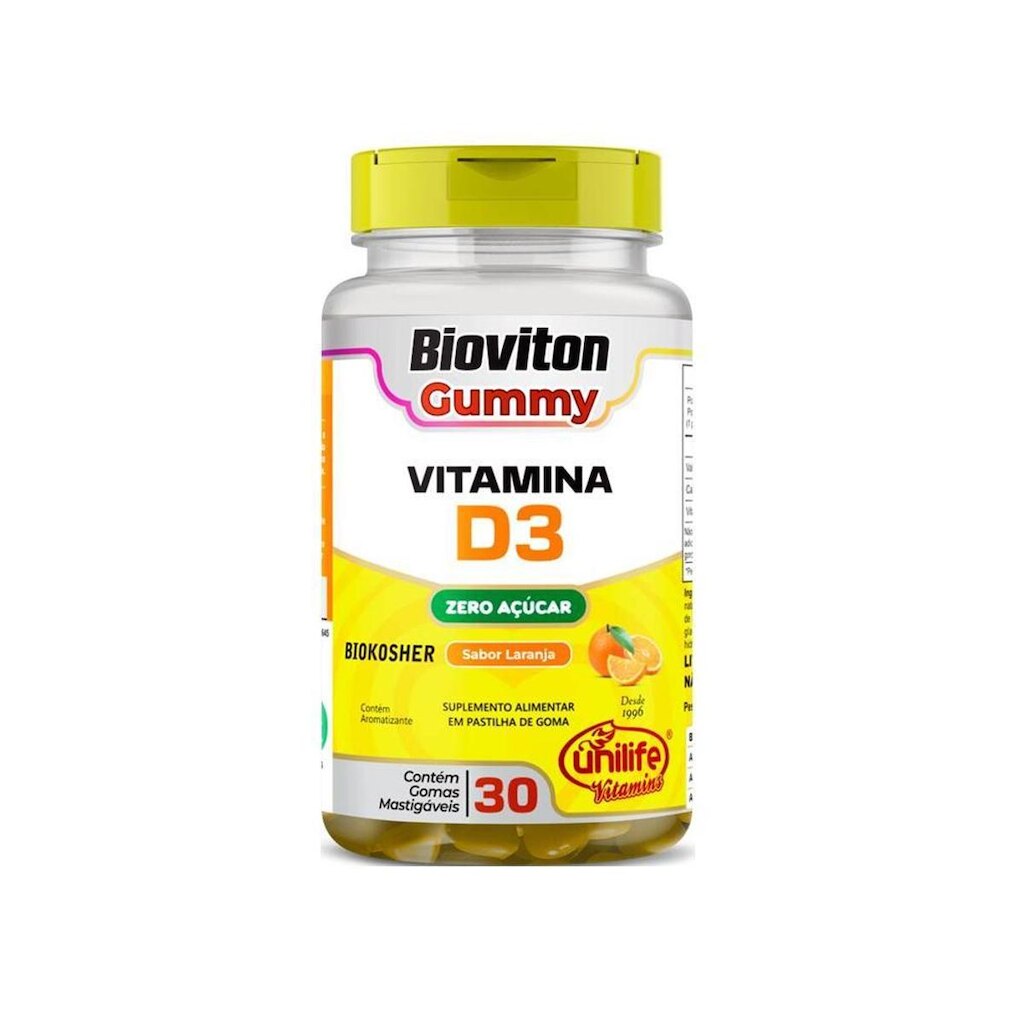 Gummy Bioviton Vitamina D3 Laranja 30 Gomas - Unilife