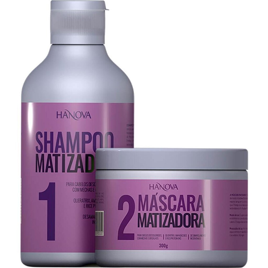Hanova Matizador - Kit Clareador Efeito Platinado (2 Produtos)