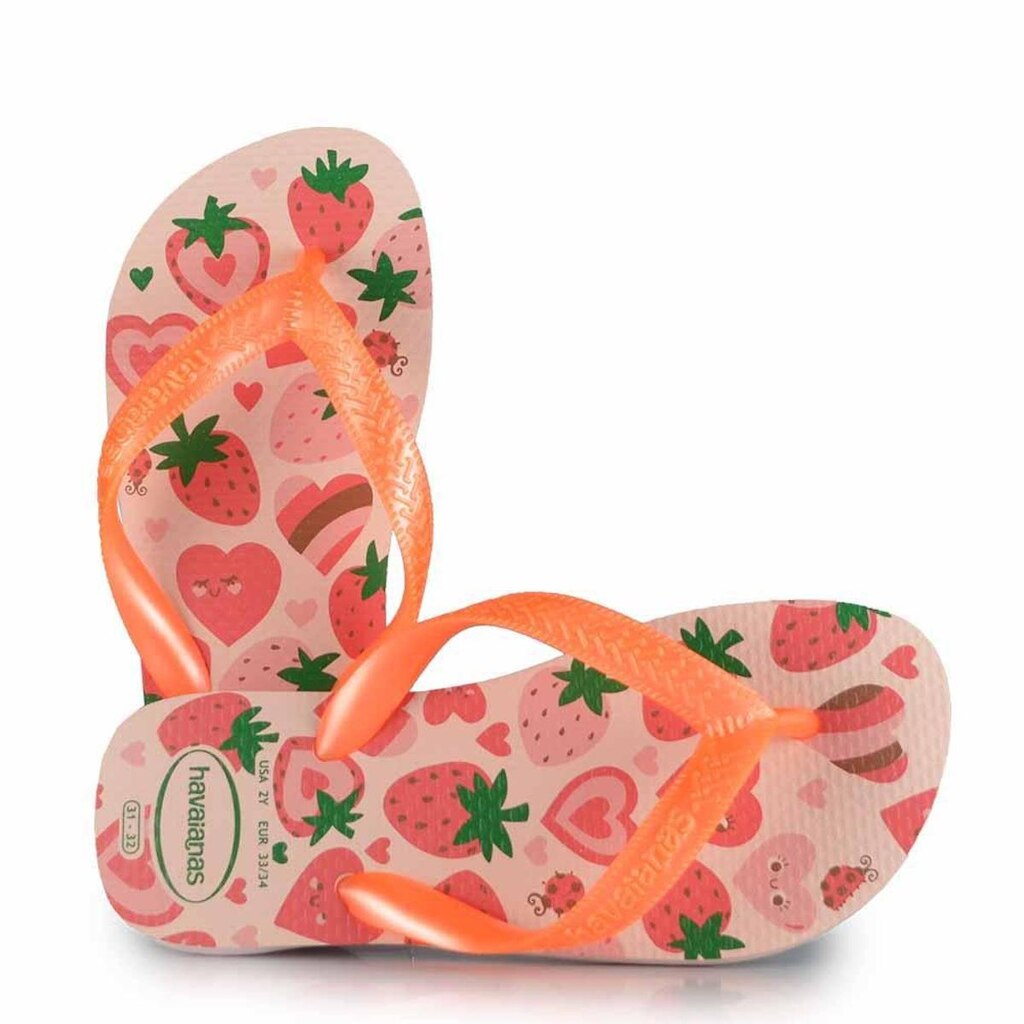 HAVAIANAS Chinelo Infantil Havaianas Feminino 25/26 Flores 1685 BEGE/DOURADO 31/32