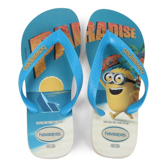 Havaianas Minions - Bege+Azul