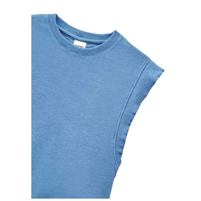 Hering Blusa em Ribana Manga Curta Azul