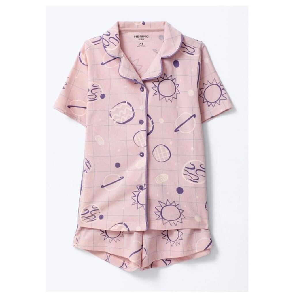Hering Kids Pijama Americano com Estampa Rosa