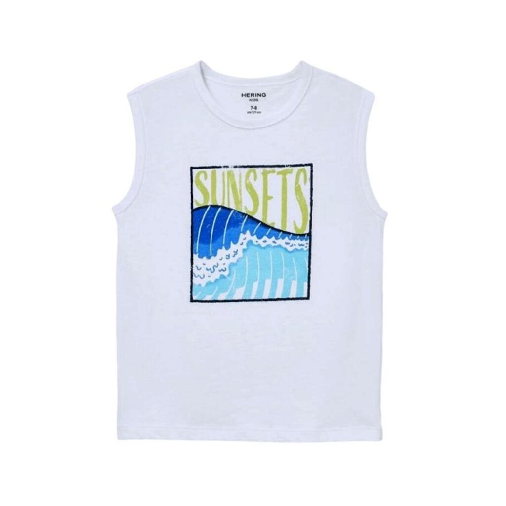 Hering Kids Regata Estampada Malha Branco