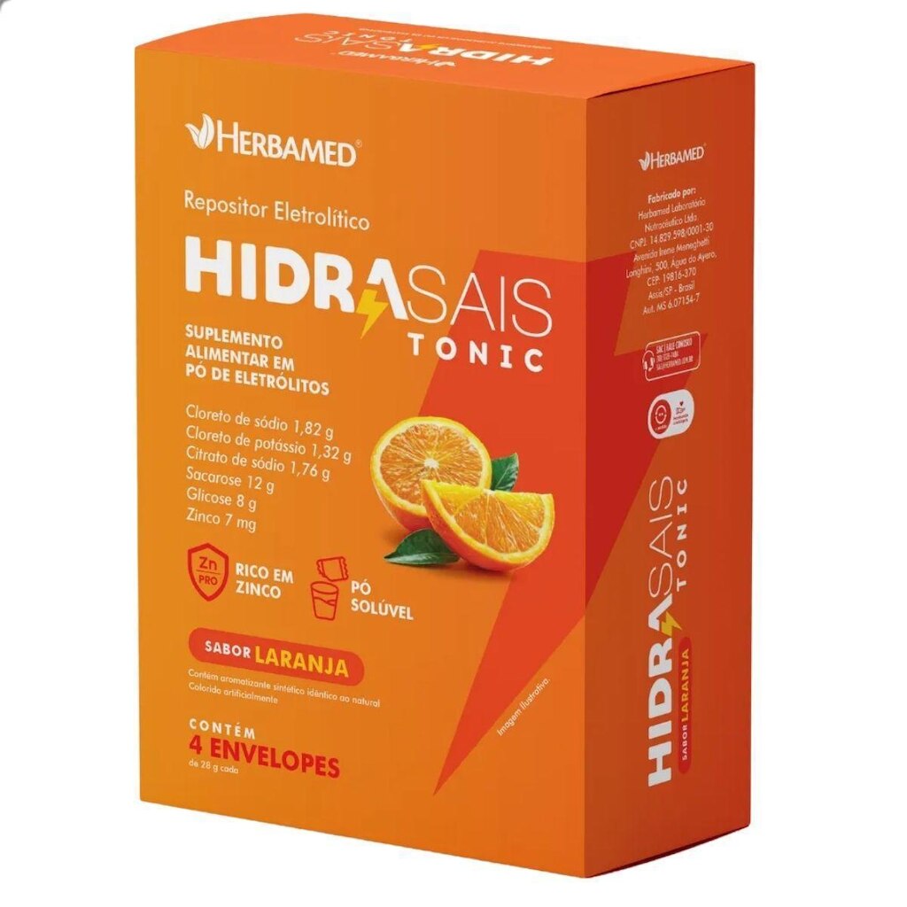 Hidrasais Tonic 4 Envelopes De 28g - Herbamed