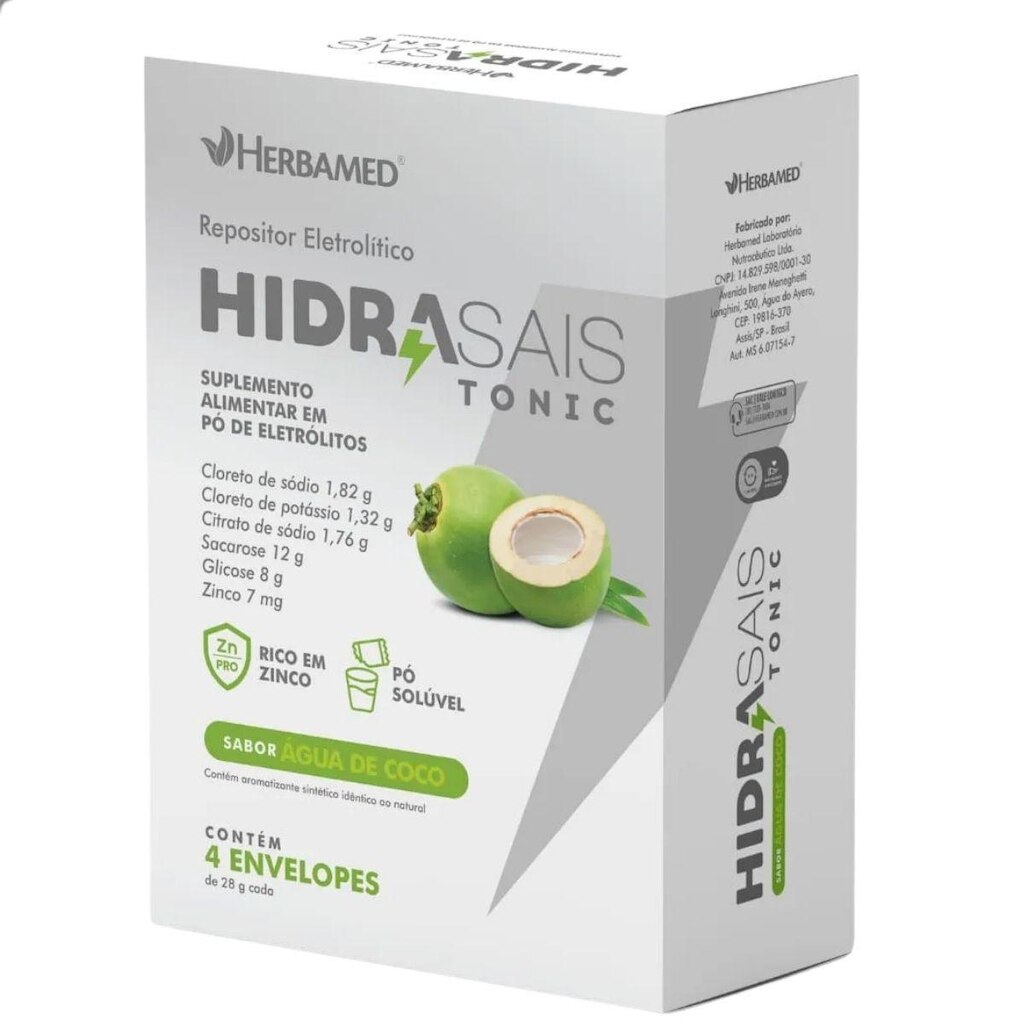 Hidrasais Tonic 4 Envelopes De 28g - Herbamed