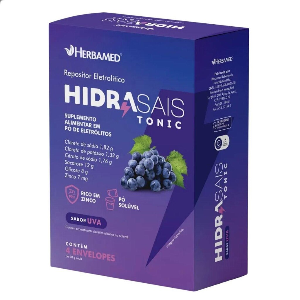 Hidrasais Tonic 4 Envelopes De 28g - Herbamed