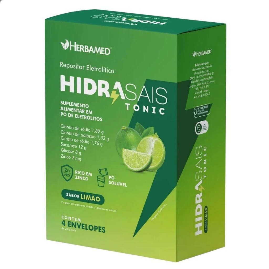Hidrasais Tonic 4 Envelopes De 28g - Herbamed