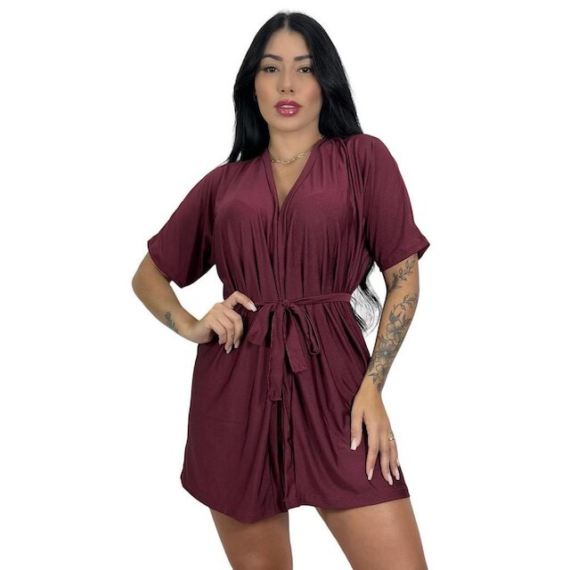 Hobby roupão feminino noiva robe romantic