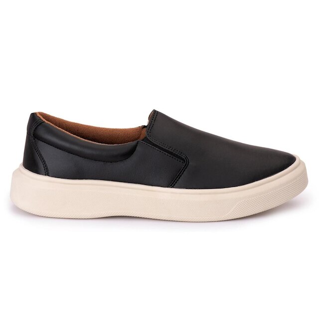 Iate Casual Masculino Sapatenis Sintético Slip On Elastico Calce Fácil