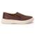 Iate Casual Masculino Sapatenis Sintético Slip On Elastico Calce Fácil - Marrom