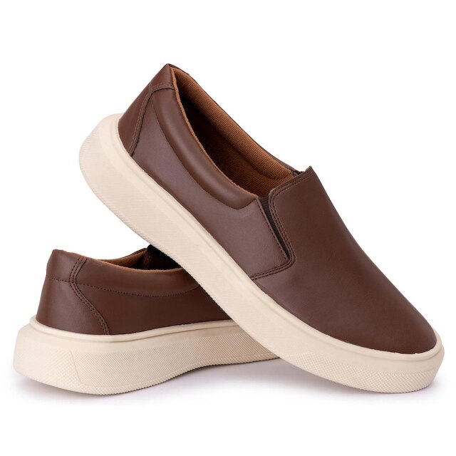 Iate Casual Masculino Sapatenis Sintético Slip On Elastico Calce Fácil