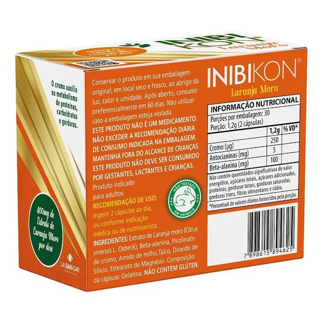 Inibikon Laranja Moro 60 Cápsulas La San Day