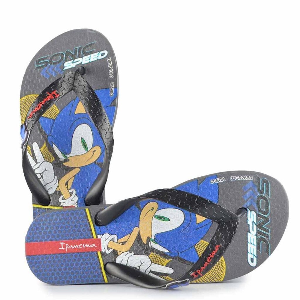 IPANEMA Chinelo Infantil Ipanema Masculino Sonic 26 27412 CB670 GRAFITE/PTO/AZ 25/26