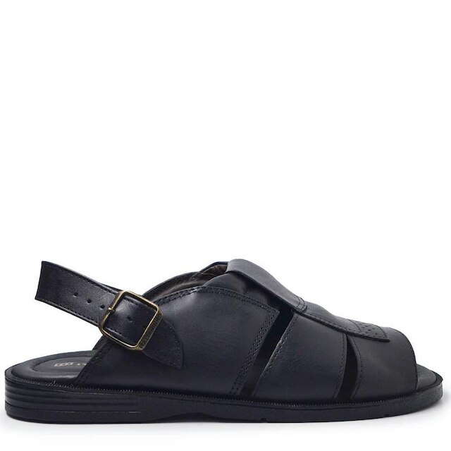 ITALIANINHO Sandalia Italianinho Fivela Masculina 10340302 COURO NAPA PRETO 40