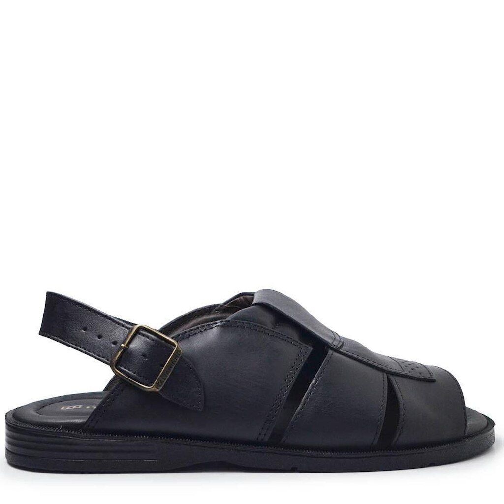 ITALIANINHO Sandalia Italianinho Fivela Masculina 10340302 COURO NAPA PRETO 40
