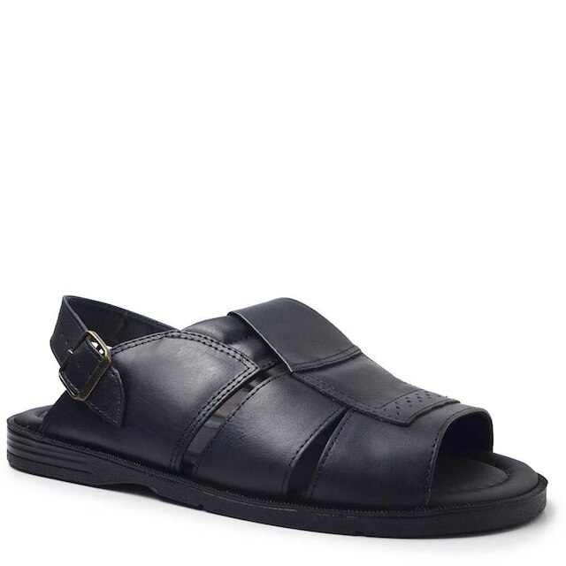 ITALIANINHO Sandalia Italianinho Fivela Masculina 10340302 COURO NAPA PRETO 40