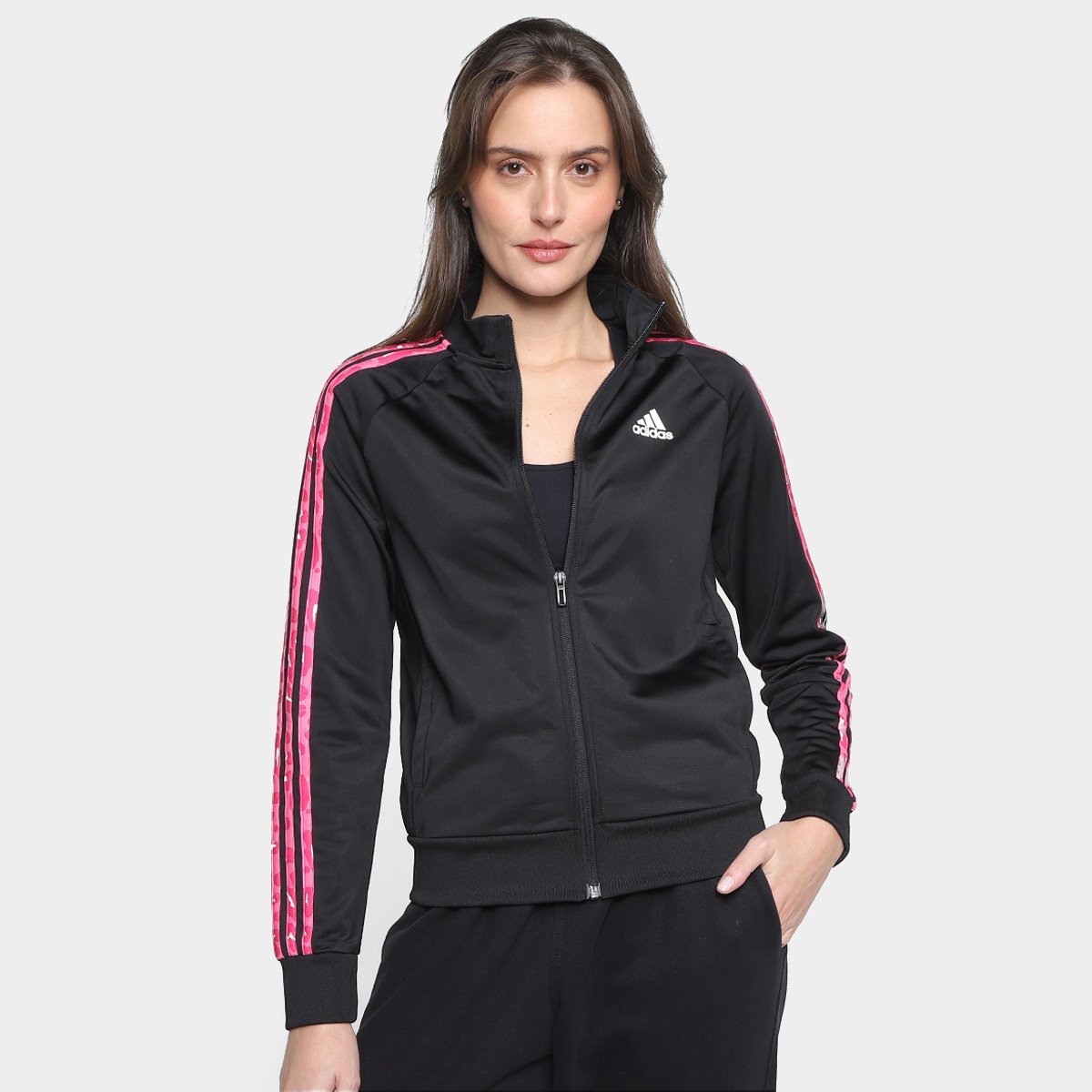 Jaqueta Moletom Adidas Jaqueta Adidas Feminina Grossa Moletom