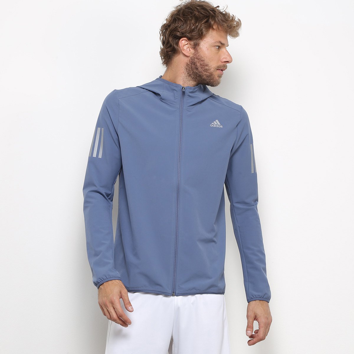 Jaqueta Adidas Response Masculina - Azul Escuro Menor preço em Jaqueta Adidas Response Masculina - Azul Escuro