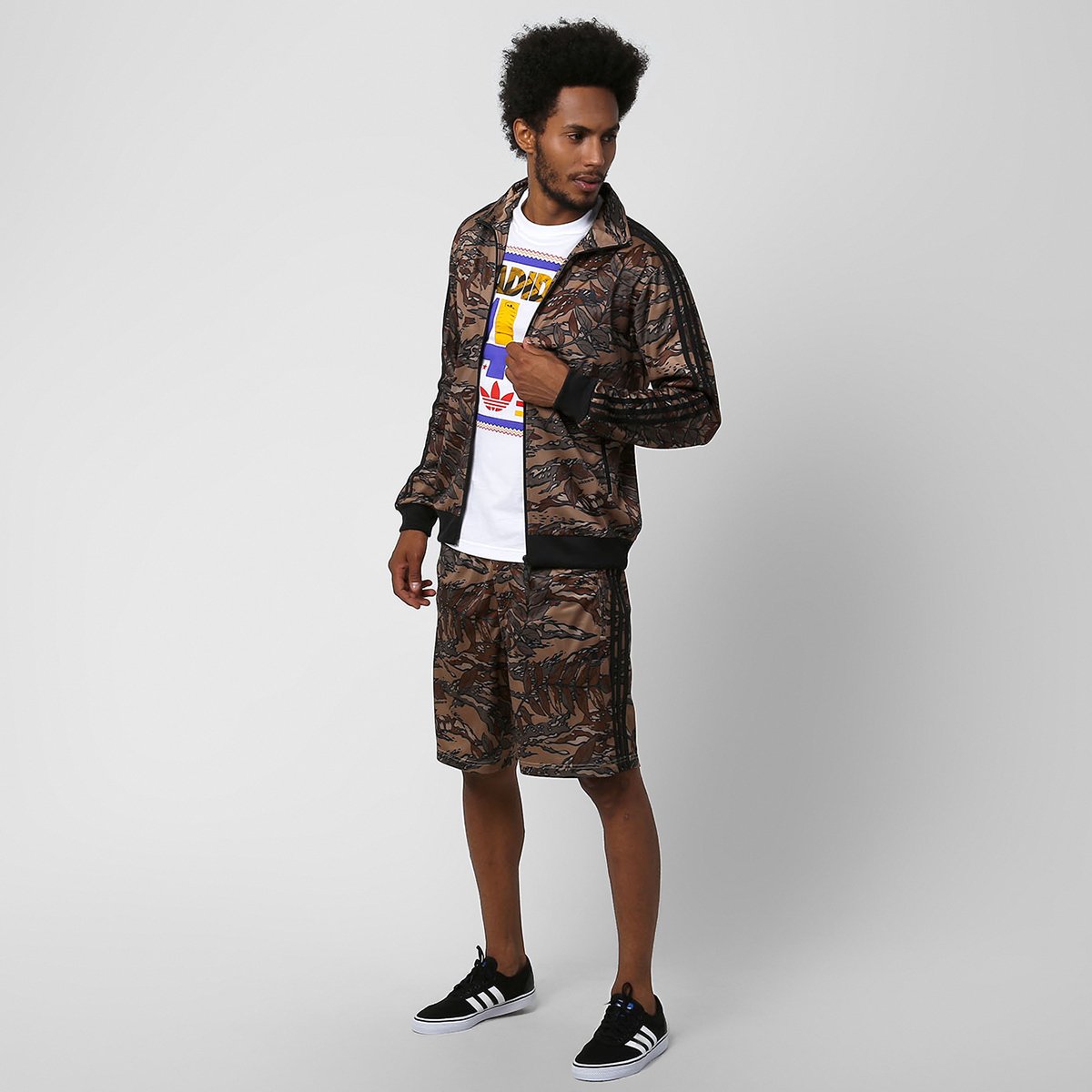 agasalho adidas marrom