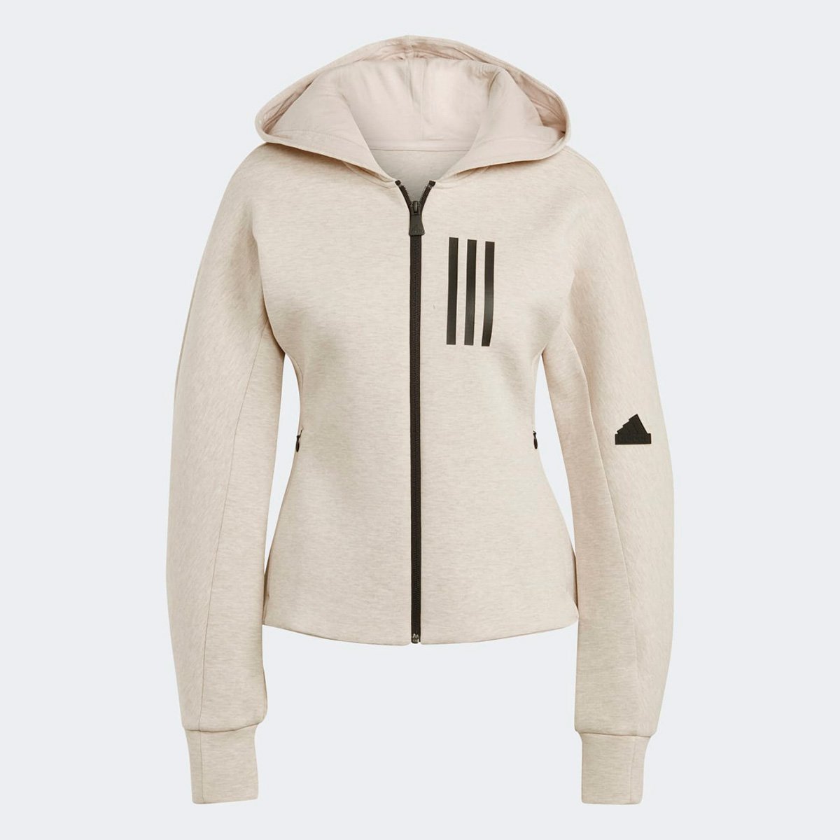 Jaqueta Adidas Top C/ Capuz Feminina - Bege Menor preço em Jaqueta Adidas Top C/ Capuz Feminina - Bege