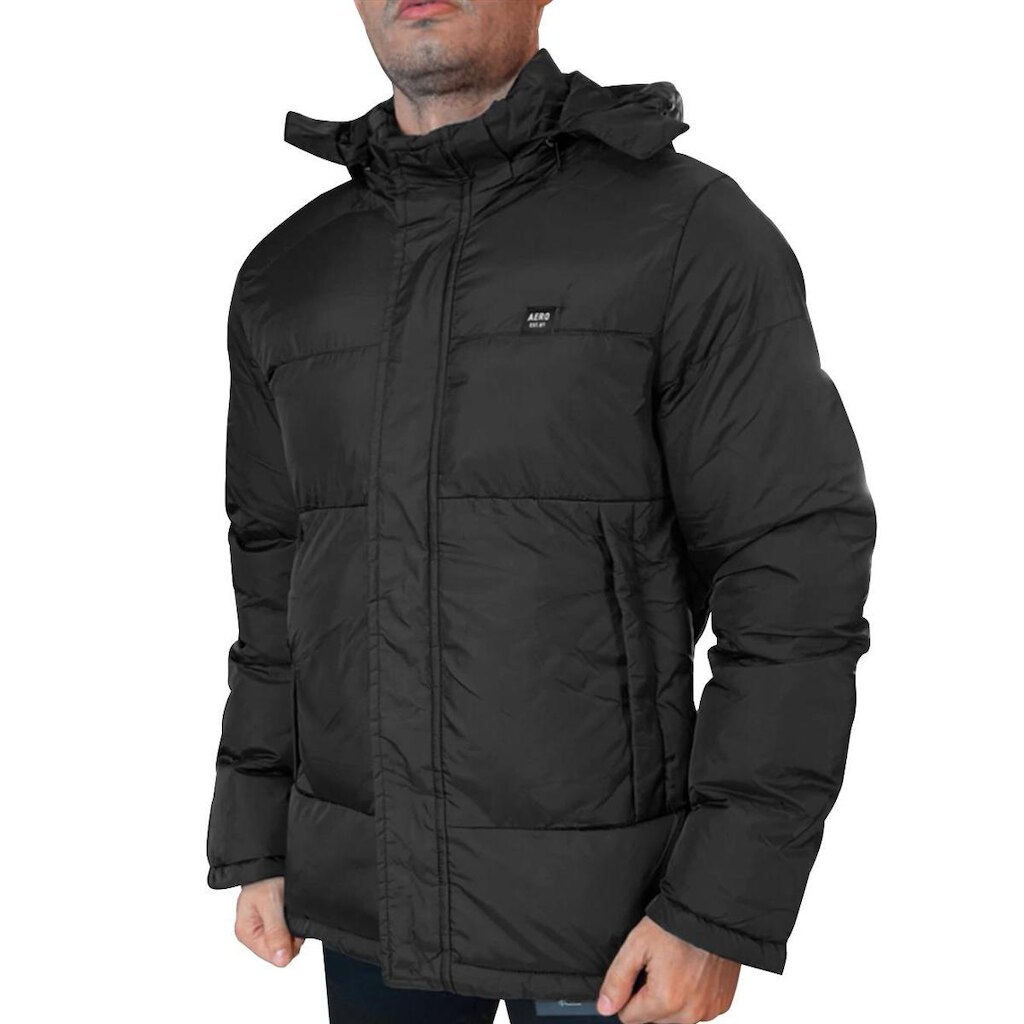 Jaqueta Aeropostale Masculina Nylon Bomber A87 Preta
