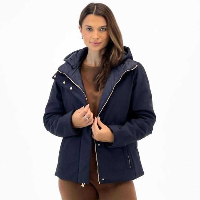 Jaqueta Alpelo Nylon Curta Dupla Face com Capuz Feminina