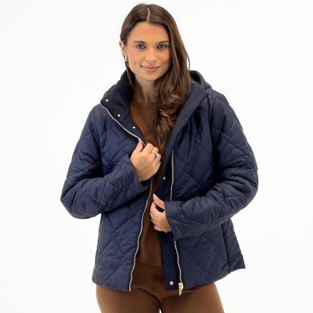 Jaqueta Alpelo Nylon Curta Dupla Face com Capuz Feminina
