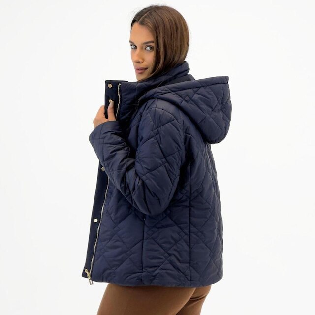Jaqueta Alpelo Nylon Curta Dupla Face com Capuz Feminina