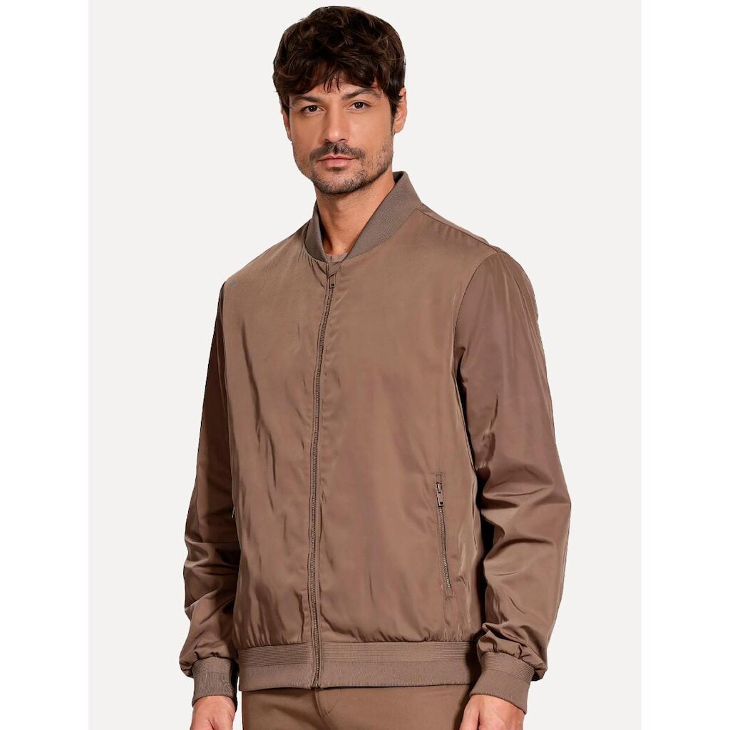 Jaqueta Aramis Masculina Nylon Bomber Liquid Repeller Marrom