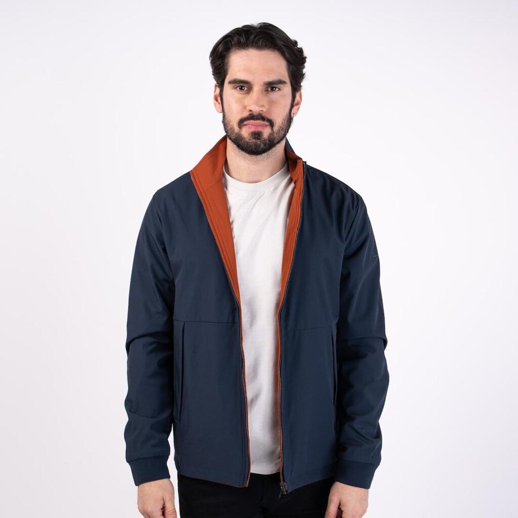 Jaqueta Aramis Nylon Double Face Liq Re Marinho e Terracota