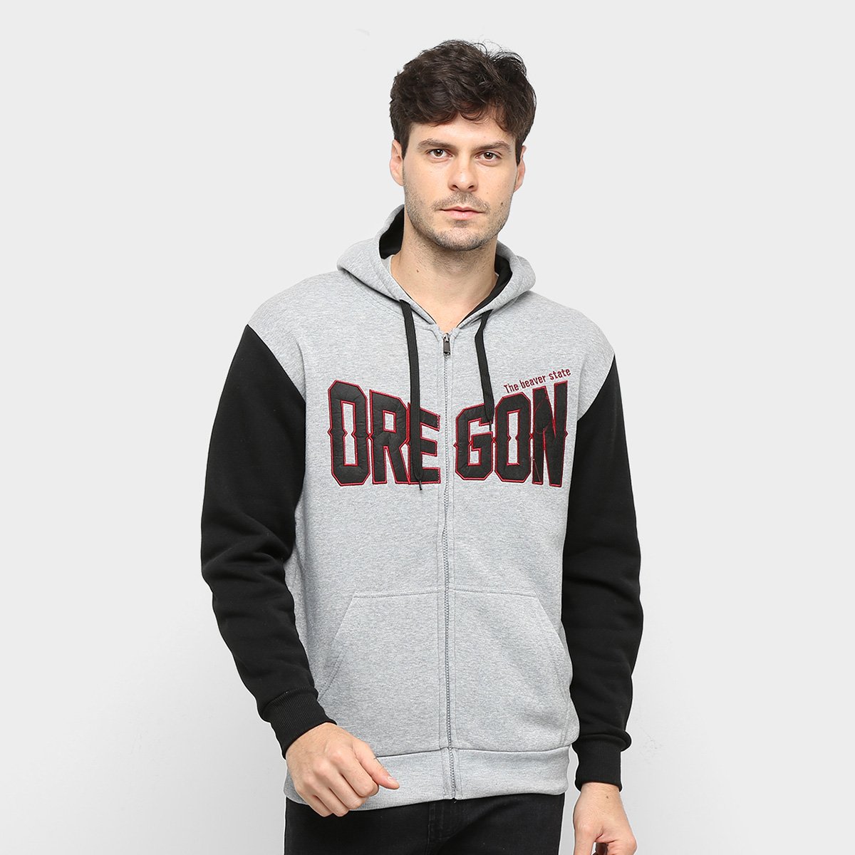 Jaqueta Athletic Jacket Oregon Masculina - Mescla Menor preço em Jaqueta Athletic Jacket Oregon Masculina - Mescla