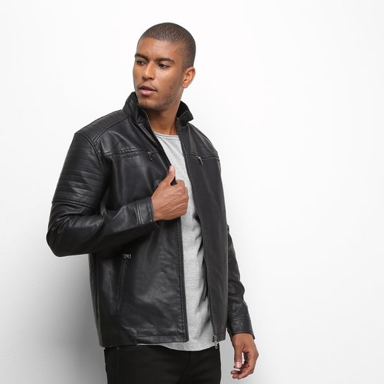 Jaqueta Balboa De Pu Masculina - Preto