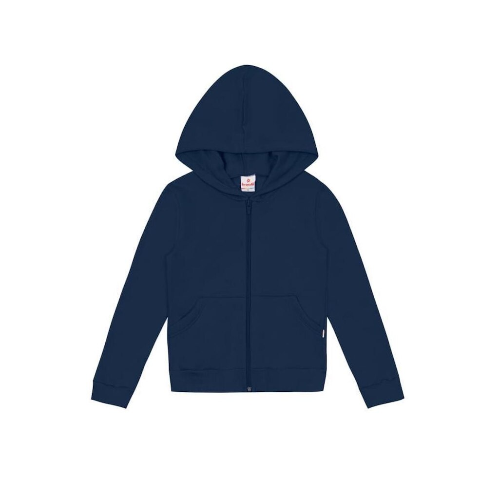 Jaqueta básica infantil menina em moletom Brandili-Azul