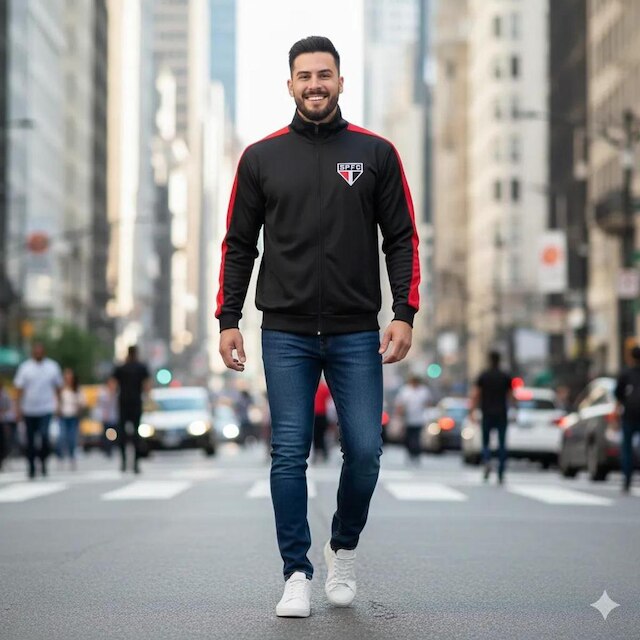 Jaqueta Blusa Casaco São Paulo SPFC Oficial Licenciado Masculino Escudo Bordado
