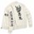 Jaqueta Blusa Casual Lifestyle Estilo Esportiva Com Ziper Gola Alta Leave Me Alone Streetwear - Off White