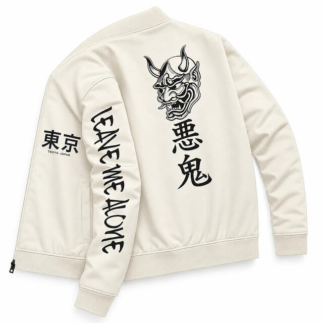 Jaqueta Blusa Casual Lifestyle Estilo Esportiva Com Ziper Gola Alta Leave Me Alone Streetwear