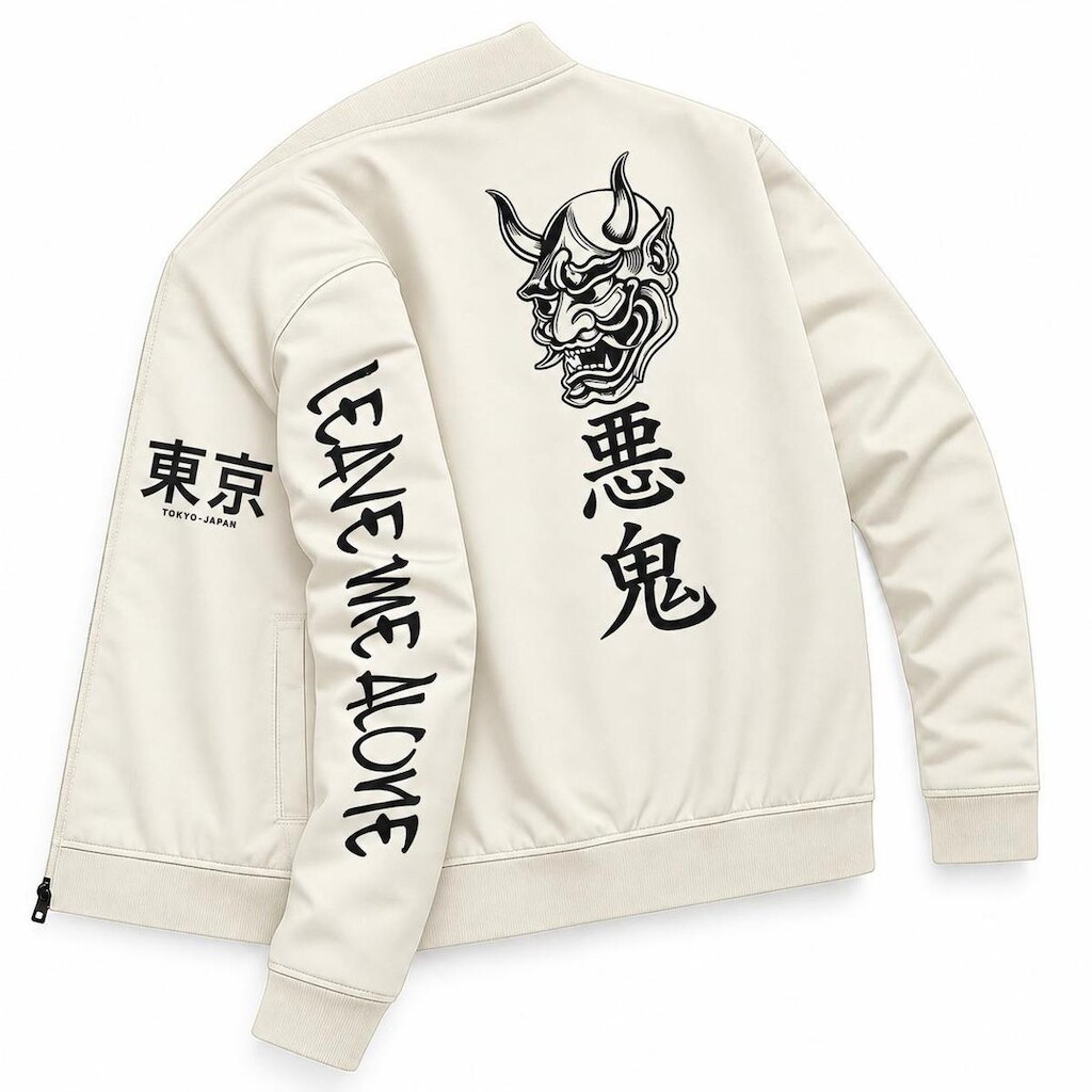 Jaqueta Blusa Casual Lifestyle Estilo Esportiva Com Ziper Gola Alta Leave Me Alone Streetwear