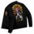Jaqueta Blusa Casual Masculina Streetwear Moda Urbana Abstract Skull Gotica Estilosa Lifestyle - Preto