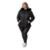 Jaqueta Bobojaco Revestida Feminina C/Capuz Plus Size Preto - Preto