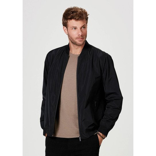 Jaqueta Masculina Casaco Bomber Preto Casaco Masculino Renner